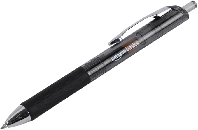 Amazon Basics Gel Pens Fine Point Smooth Writing Pens, Retractable, 12 Pack - Image 2