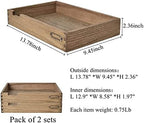 KIRIGEN Wooden Stackable Office Letter Organizer Desk Tray Pack of 2 - Image 6