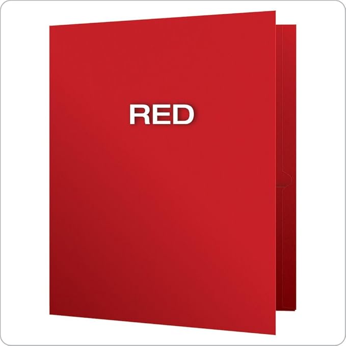 Oxford Twin-Pocket Folders, Textured Paper, Letter Size, Holds 100 Sheets - Image 3