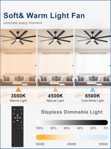 depuley 66" ceiling fans with lights: black indoor/outdoor on a desk or shelf