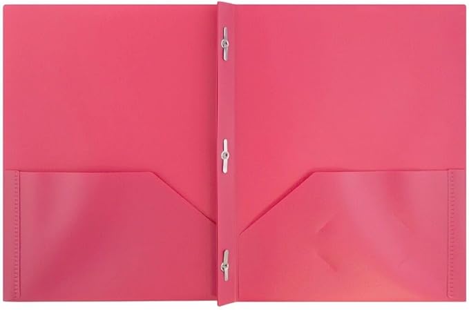 JAM PAPER Plastic 2 Pocket POP Folders - Image 3