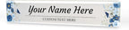 Signs ByLITA Floral Pattern Customized Nameplate | Indigo Blooms Personalized by SignsByLITA