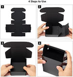 timirog 9x6.5x2 inches black shipping boxes 25 pack, front angle view