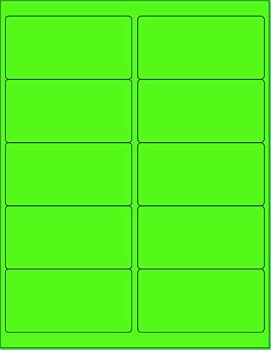 NextDayLabels - 8-1/2 x 11 Neon Color High Light Fluorescent Labels by NextDayLabels