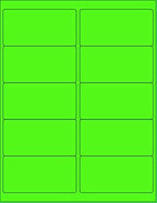NextDayLabels - 8-1/2 x 11 Neon Color High Light Fluorescent Labels by NextDayLabels