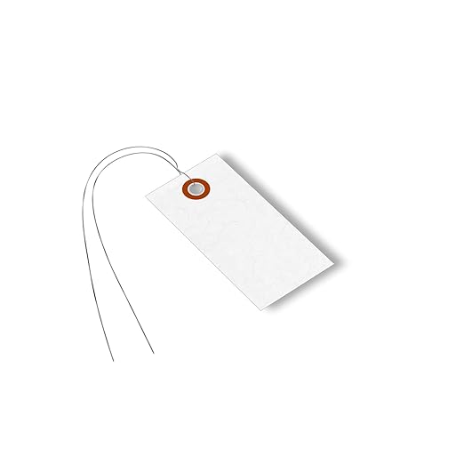 SmartSign 3.25 x 1.625 inch “White” Blank Tyvek Shipping Tags by SmartSign