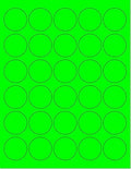 Pack of 50 Sheets, 8-1/2 x 11 Fluorescent Labels by NextDayLabels