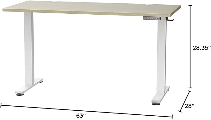 Ergear Height Adjustable Electric Standing Desk, 63x 28 Inches Sit Stand up Desk - Image 3