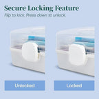 3-layer storage box with handle large art craft, package contents