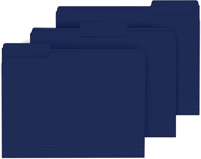 File Folder, PANDRI 120 Pack File Folder, 1/3 Cut Tab, Letter Size, Filing by PANDRI