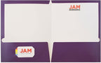 JAM PAPER Laminated Two Pocket Glossy School Folders - Image 2