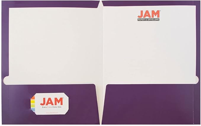 JAM PAPER Laminated Two Pocket Glossy School Folders - Image 2