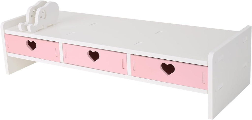 cute monitor stand kawaii desk organizer cute desk shown in use