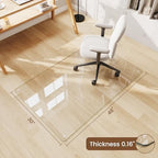 30"x48" Tempered Glass Chair Mat for Carpet | Tempered Glass, Round Corner, Desk Floor Mat for Office Chair/Rolling Chair/Hardwood Floor, 6 Anti-Slip Pads