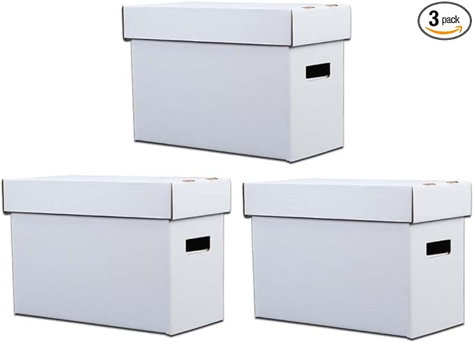 PIT66 3 Pack Comic Book Storage Comic Book Box Holds 150-175 Comics Collapsible by PIT66AutoParts