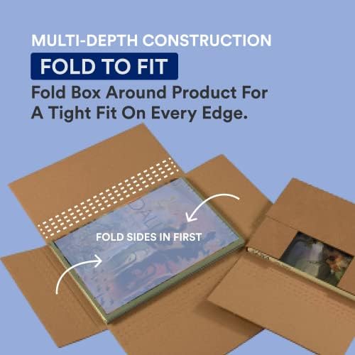 box usa flat mailer shipping boxes 18"l x, side view