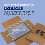 box usa flat mailer shipping boxes 18"l x, side view
