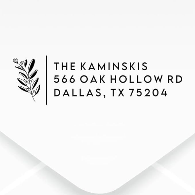 Custom Floral Address Stamp | Choose from 12 Designs | Multiple Ink Color - Image 2