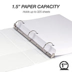 Samsill 1.5 Inch 3 Ring Binders, Made in USA, Economy Round Ring, 325 Sheet - Image 3