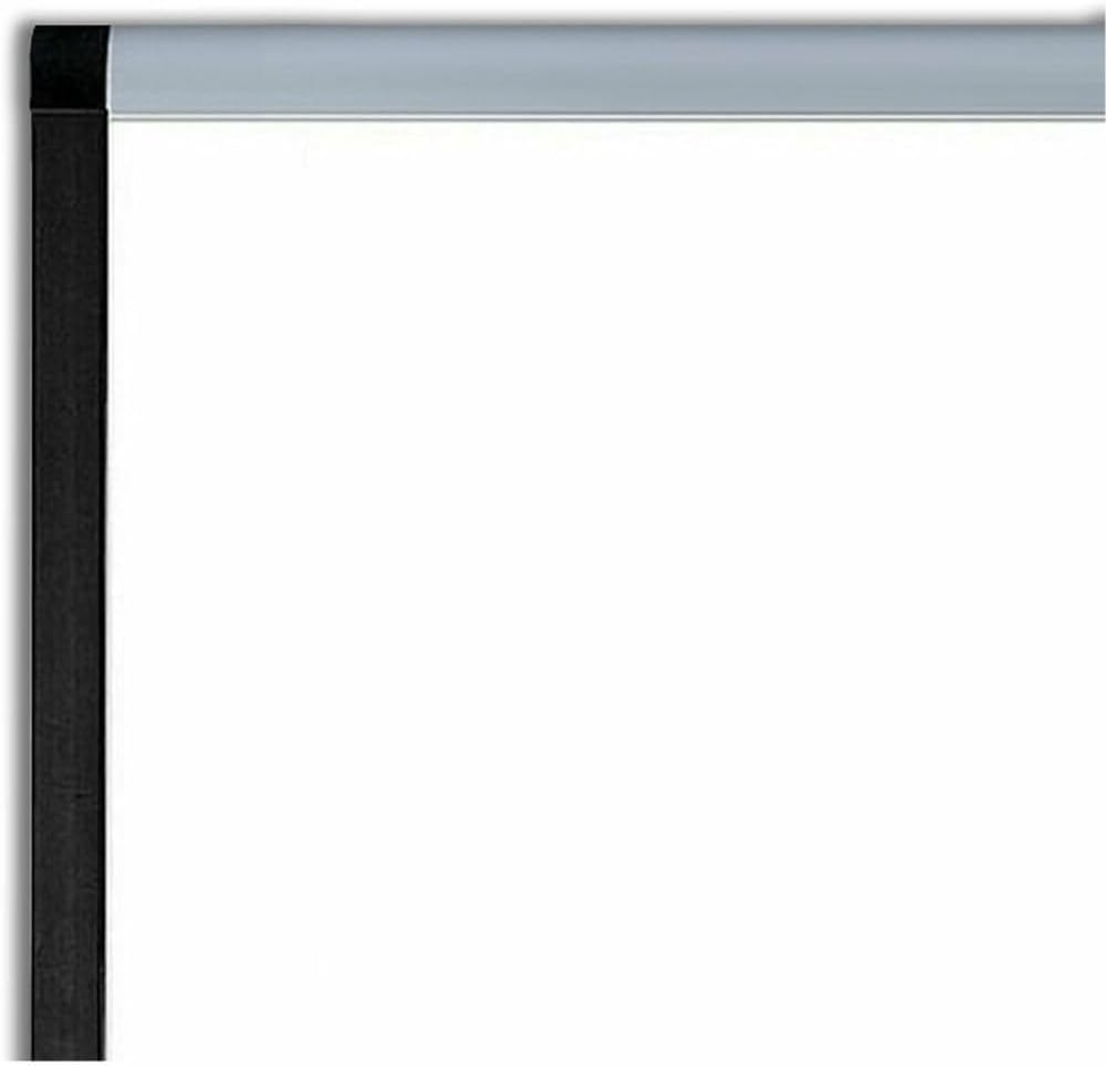 Lorell Magnetic Dry-Erase Board with Grid Lines, 4 by 3-Feet, Silver/Ebony