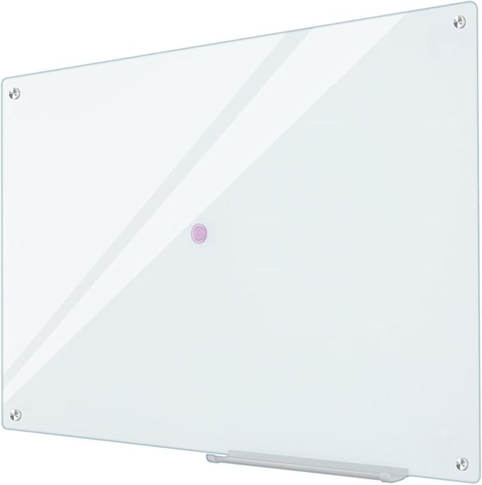 Dry Erase Boards Glass Whiteboard Magnetic 3'x 2' Frameless by Lilypan