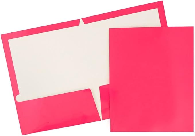 JAM PAPER Laminated Two Pocket Glossy School Folders - Image 7