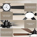 52'' ceiling fans with lights and remote control, package contents