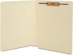 Staples End-Tab Fastener Folder, Letter Size, Manila, 50/Box | Reinforced tab and durable pressboard construction for secure document filing.