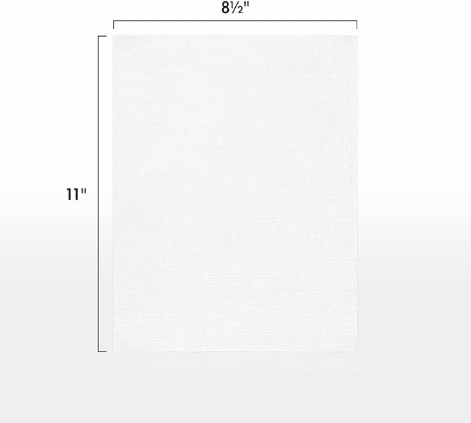 LUXPaper 8.5" x 11" Classic Linen Paper | Letter Size | Avon Brilliant White | - Image 2