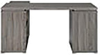 Pemberly Row L Shape Corner Storage Desk in Weathered Gray, Letter/Legal File - Image 8