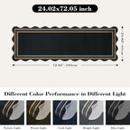 scalloped 2x6 kitchen runner rug, washable rugs for shown in use