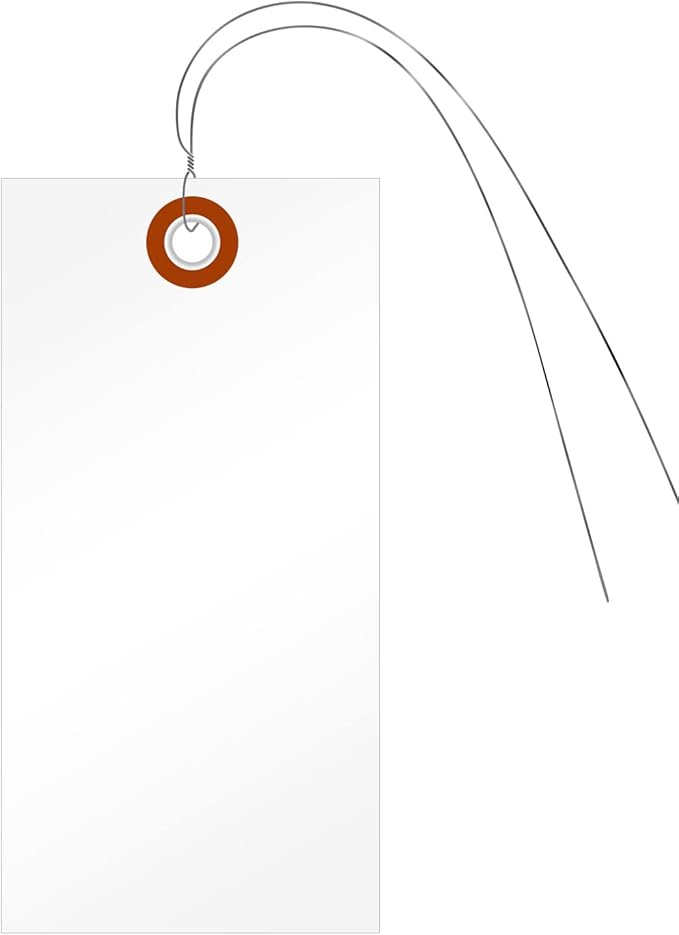 SmartSign 5.25 x 2.625 inch Blank White Shipping Tags by SmartSign