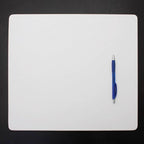 Dacasso 17" x 14" White Leatherette Luxury Conference Table Pad - Image 3