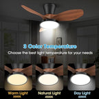 ocioc 32 inch small walnut ceiling fans with, close-up detail