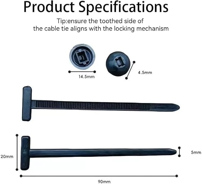 200 Pcs Nylon Universal Cable Tie Buckle - Image 2