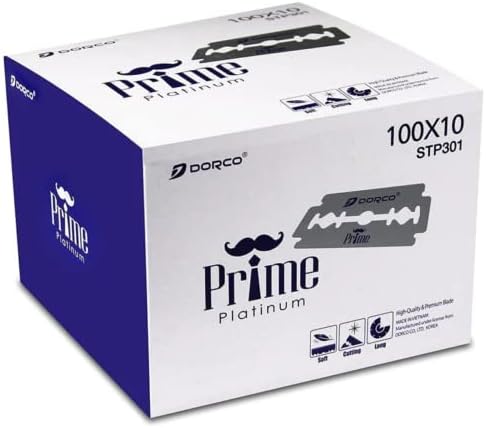 Dorco STP301 Prime Platinum Double Edge Blades 1,000 Blades