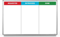 Kanban Whiteboard 48" x 36" by CreativeSafetySupply