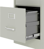 Scranton & Co 4-Drawer 22" Deep Letter Filing Cabinet in Black, Office - Image 3