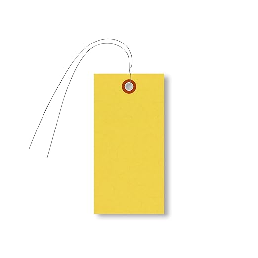 SmartSign “Yellow Tyvek Shipping Tags by SmartSign