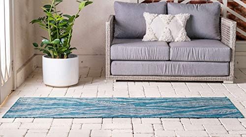 unique loom outdoor botanical collection area rug, close-up detail