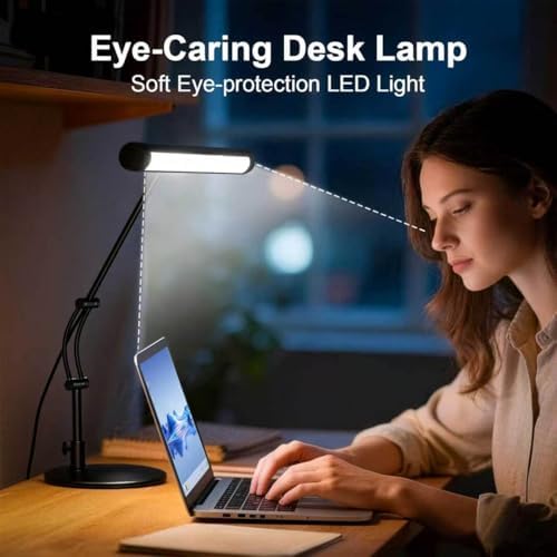 LED Desk Lamp for Home Office, Eye-Protecting Desk Light with Base，3 Color 10...