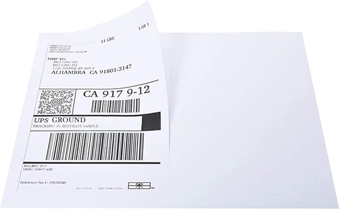 BESTEASY 16000 Round Corner Half Sheet Self Adhesive Shipping Labels - Image 4
