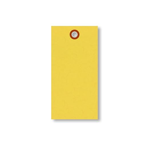 SmartSign 4.75 x 2.375 inch “Yellow” Blank Tyvek Shipping Tags by SmartSign