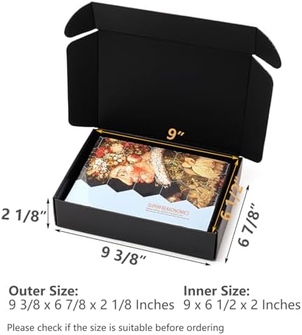 timirog 9x6.5x2 inches black shipping boxes 25 pack shown in use
