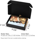 timirog 9x6.5x2 inches black shipping boxes 25 pack shown in use