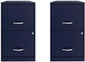 Scranton & Co Set of 2 18" D 2-Drawers Metal File Cabinet in Navy