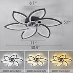 dalouguan ceiling fan with lights remote control, 30", close-up detail