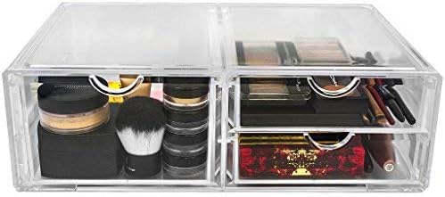 Sorbus Acrylic Drawers, Clear Makeup Organizer for Vanity (3 Drawers)