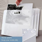 plastic art portfolio, large art portfolio with handles,waterproof shown in use