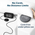 reacher super loud vibrating alarm clock for heavy, close-up detail